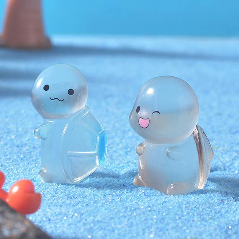 Мультяшные милые светящиеся маленькие черепахи украшения миниатюрные фигурки