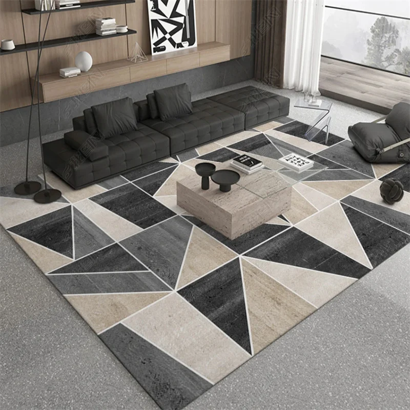 

Современная Геометрическая подсветильник, роскошный нескользящий коврик для кабинета, прикроватный эркерный коврик для дома и отдыха