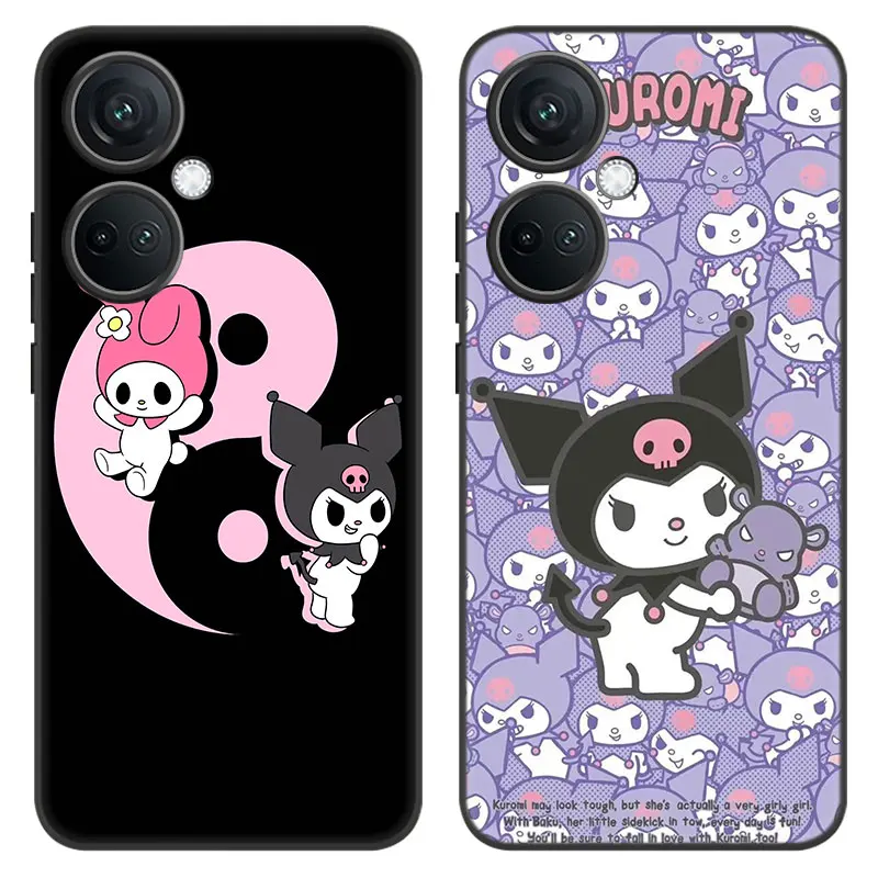 Чехол с рисунком Sanrio Kuromi My Melody черный женский чехол для OnePlus Nord CE3 Lite 3 12 11 2T N30 CE2 N300