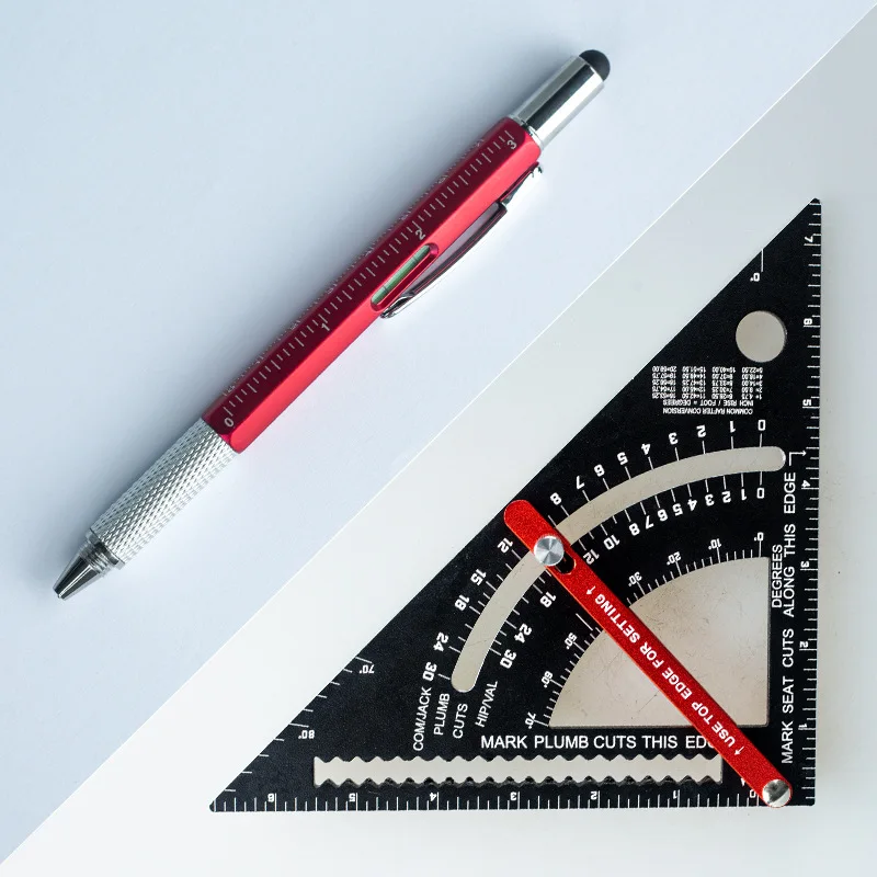 Yunbei 7-дюймовая подвижная линейка регулируемая красная мужская шариковая ручка