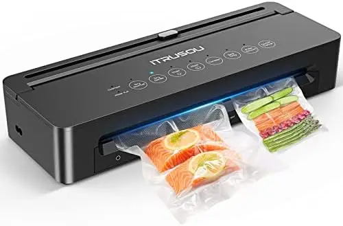 

Vacuum Sealer Machine, 95kPa Food Vacuum Sealer, Built-in Cutter 10 IN 1 Vacuum Air Sealing with 10PCS Free Bag