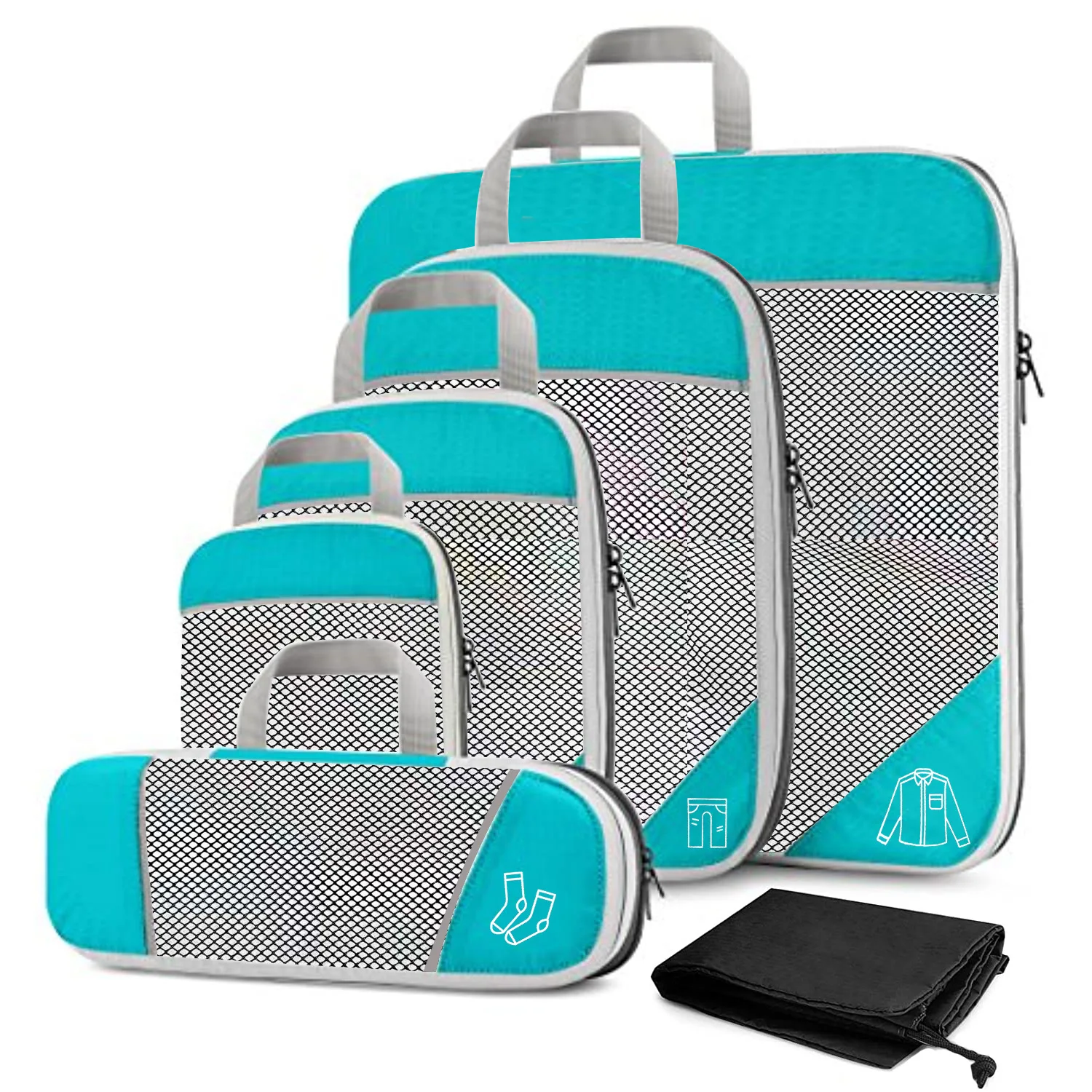 For Carry On Luggage Compression Lightweight Suitcase