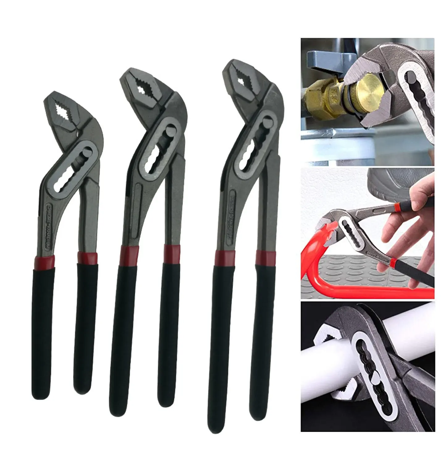 

Water Pump Pliers 8" 10" 12" Multifunctional Plier Quick-Release Straight Jaw Groove Joint Pliers Plumbing Pliers Dropshipping