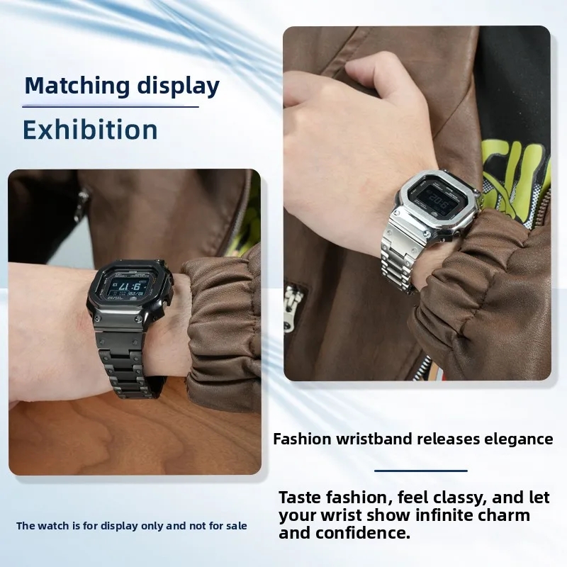 Фото DW-H5600 Модный комплект из нержавеющей стали, ремешок для часов Casio 3516 DW H5600, модифицированный металлический ремешок для часов, аксессуары с инструментами №2