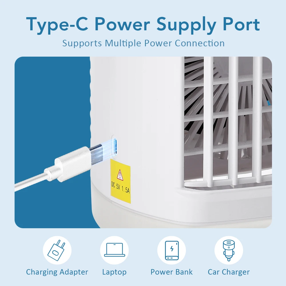 Mini ventilador compatible con hielo