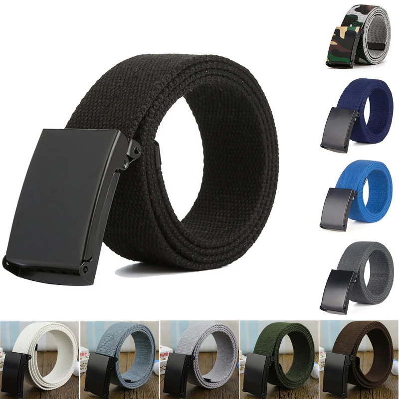 

Men Belt 2022 Fashion Unisex Army Tactical Waist Belt Jeans Male Casual Luxury Canvas Webbing Waistband Ceinture Femme