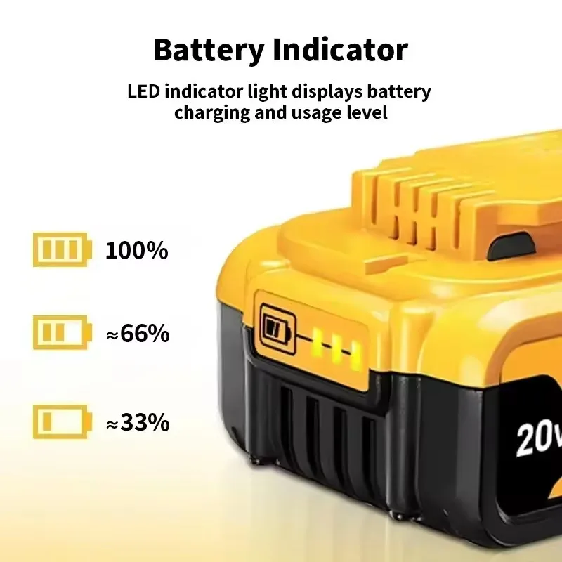 Фото Аккумулятор DeWALT 100% оригинальный 20В/60В 9000мАч MAX FlexVolt для электроинструментов DCB200 DCB205 DCB206 DCB209 DCB182, доставка по воздуху. №3
