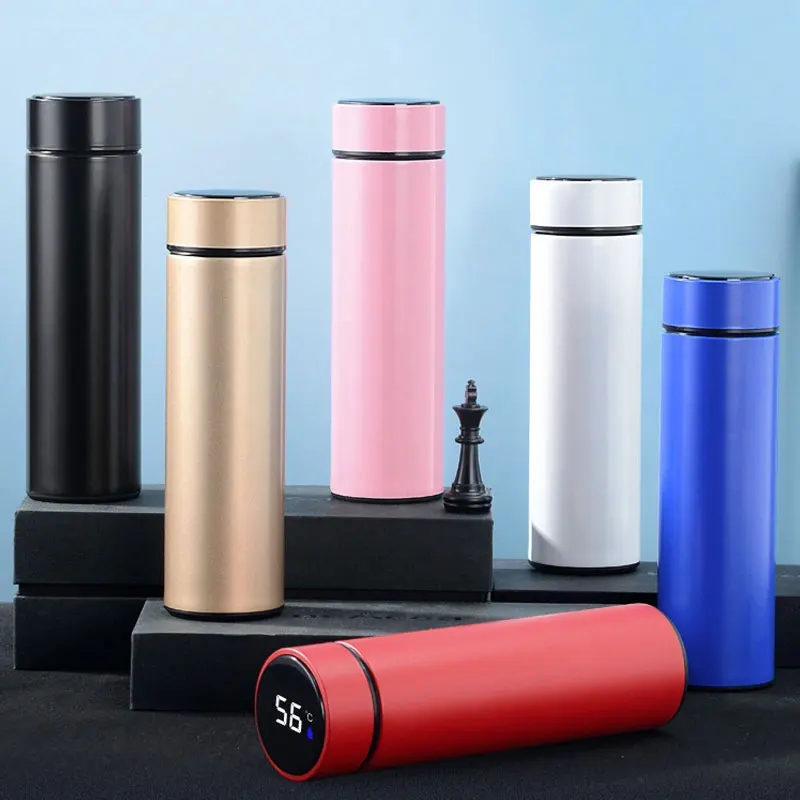 

500Ml Led Temperature Display Thermos Cup Stainless Steel Vacuum Flask Smart Thermos Bottle Portable Water Bottles Adult Gift