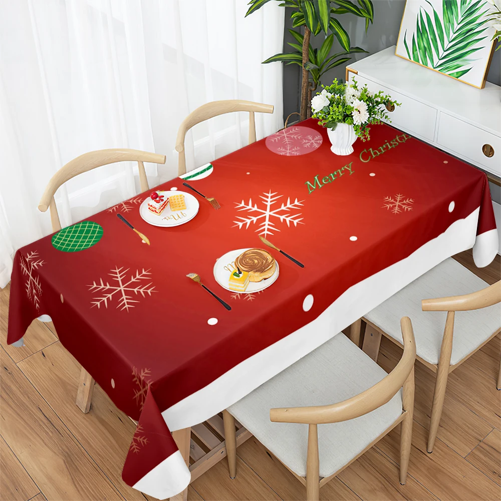 

European Polyester Tablecloths Colourful Patterns Dustproof and Washable New Year's Eve Party Wedding Tablecloths Fireplace