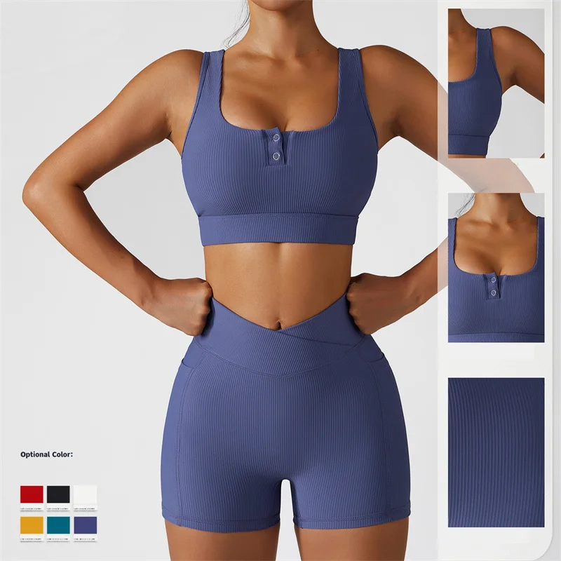 

Seamless Woman Yoga Set Fitness Workout Sportswear Suit Sports Bra Crop Top High Waist Leggings 2Pcs Tracksuit Yoga Outfits