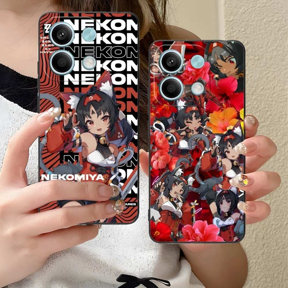 Чехол для мобильного телефона Zenless Nekomiya Mana Xiaomi Redmi Note 13 12 11 10 9 8 7 6 S A Pro Lite Plus