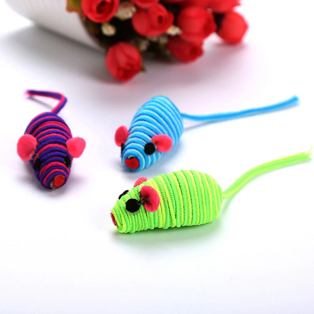 

6 Pcs Filler Elastic Rope Mouse Cat Toy Interior Door Organic Mint Chinese Knot