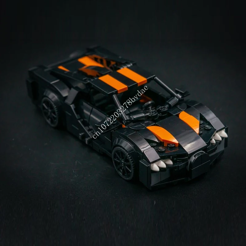 

366 шт. MOC Speed чемпионы Chiron супер спортивная черная модель спортивного шрама строительные блоки кирпичи DIY творческая сборка детские игрушки подарки
