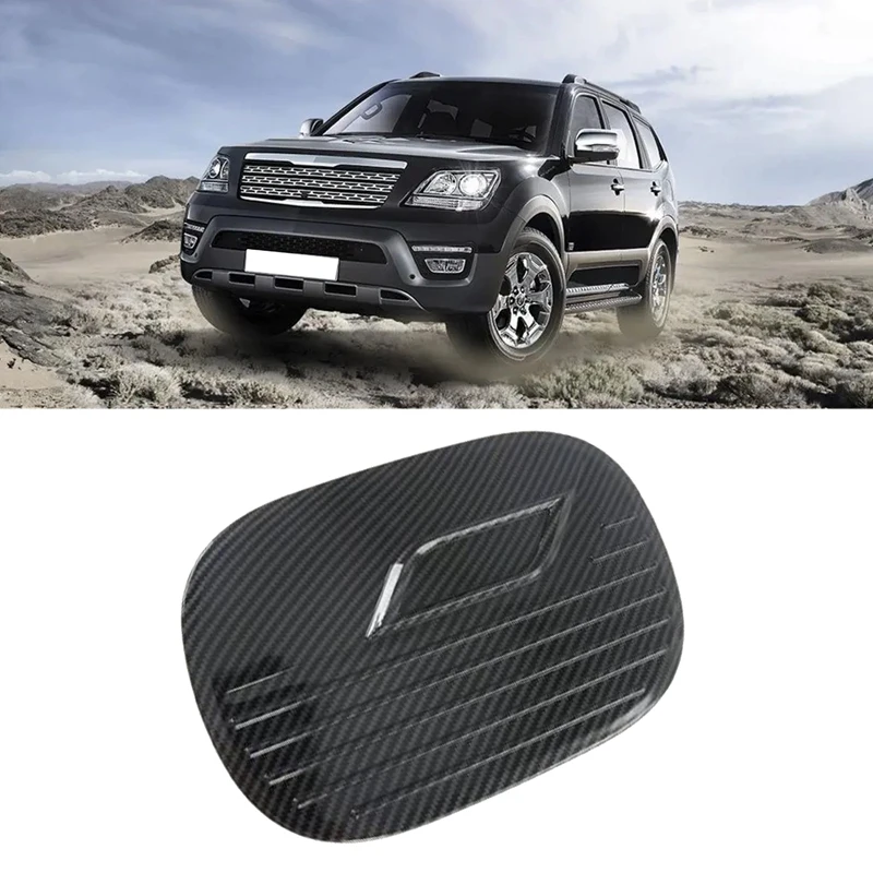 

For Kia MOHAVE 2020 2021 2022 Carbon Fiber Car Oil Cap Fuel Tank Cover Sticker Exterior Decoration