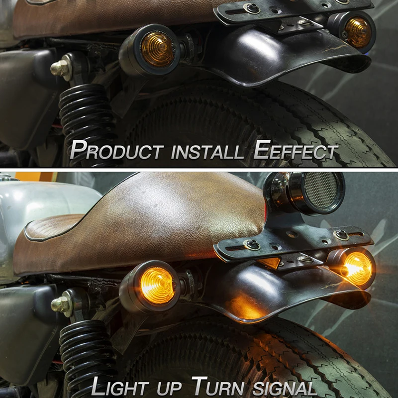 Сигнальный светильник для мотоцикла Bullet Motorcycle Turn Signal Light Indicator Amber Blinker Retro Lamp для Harley Davidson Honda Yamaha Cruiser Bobber Chopper.