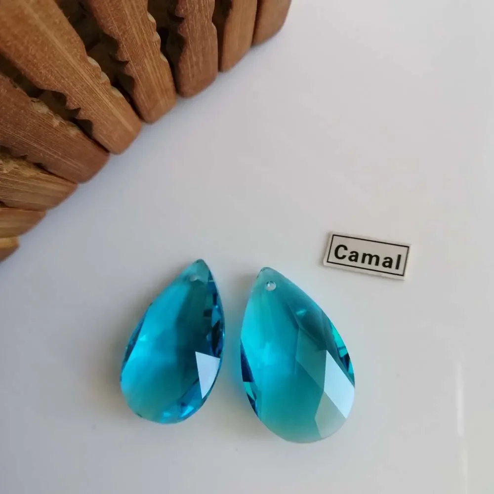 

Хрустальные подвески Camal 10 шт., небесно-голубые, 28 мм