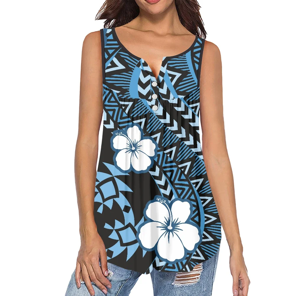 Polynesia Tribal Hibiscus Print Flannel Shirts Casual Style Plus Size Outdoor Sports T-shirt