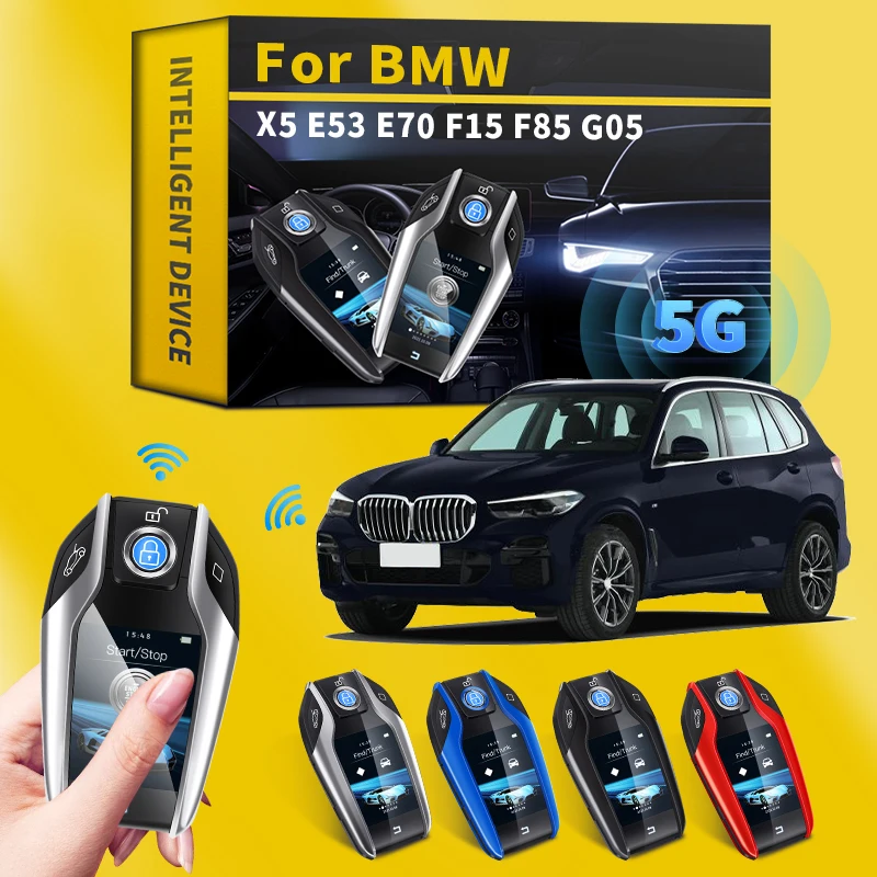 

For BMW X5 E53 E70 F15 F85 G05 2000-2021 Car Upgrade Smart Remote Version Modified Smart Key LCD Screen Display Screen Car Goods