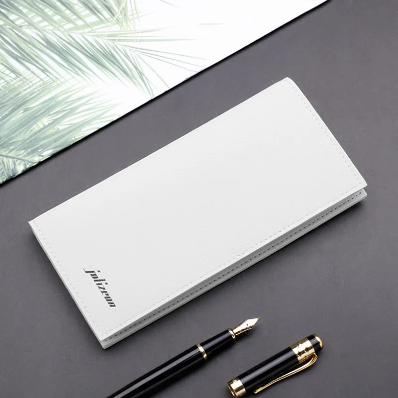 

Black White Wallet Solid Color Men's Business Credit Card Bag Travel Documents Storage Ultra-thin Clutch Bag Student Coin Purse