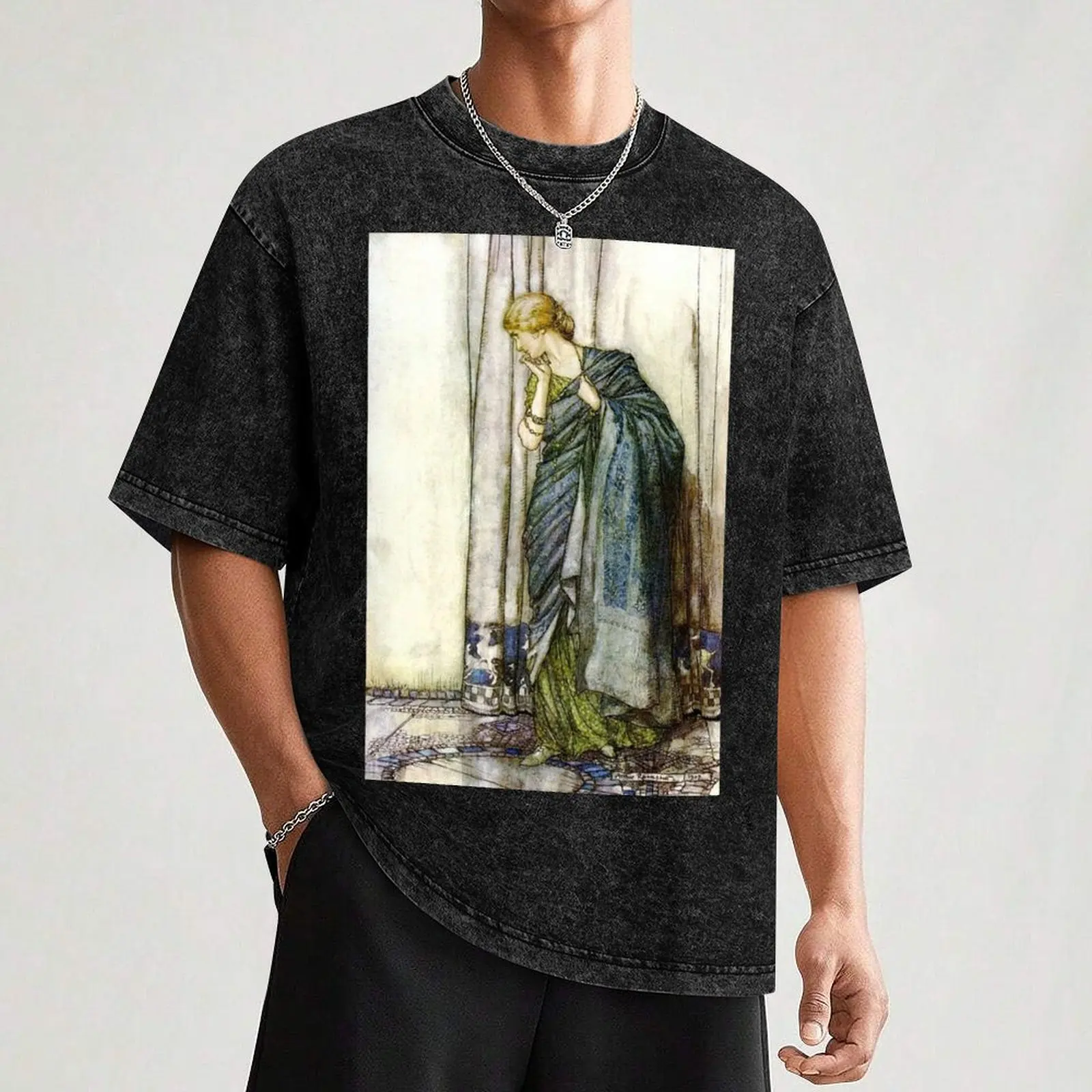 Фото Футболка Helena - Midsummer Night's Dream - Arthur Rackham, устойчивая к выцветанию, повседневная футболка №3