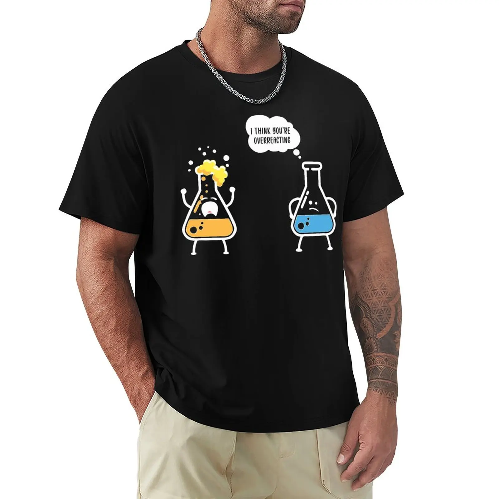 

Химия, я думаю, что вы Переиграете, футболка, мужская хлопковая Винтажная футболка, футболка с круглым вырезом, одежда с короткими рукавами, ...