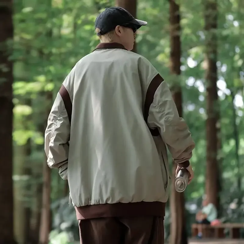 Весенне-осенняя винтажная куртка с лацканами мужская модная брендовая одежда