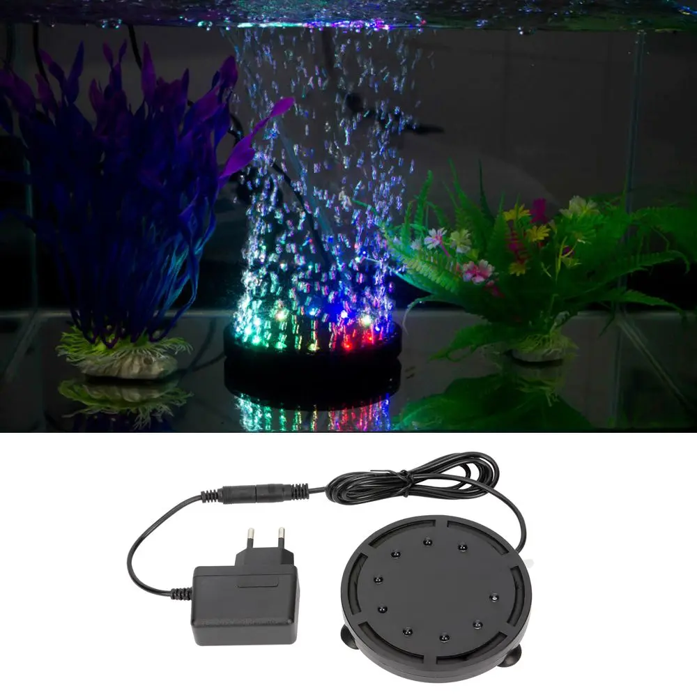 

Fish Watching Diving Lamp LED Aquarium Fish Tank Landscaping Plate Lamp Disc Bubble Lamp Colorful