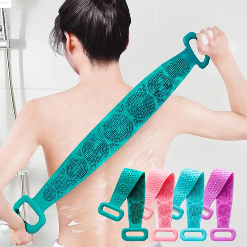 

Новые Волшебные силиконовые щетки, банные полотенца, щетка для тела, пояс для ванной, отшелушивающая щетка для спины, пояс для мытья кожи, ще...