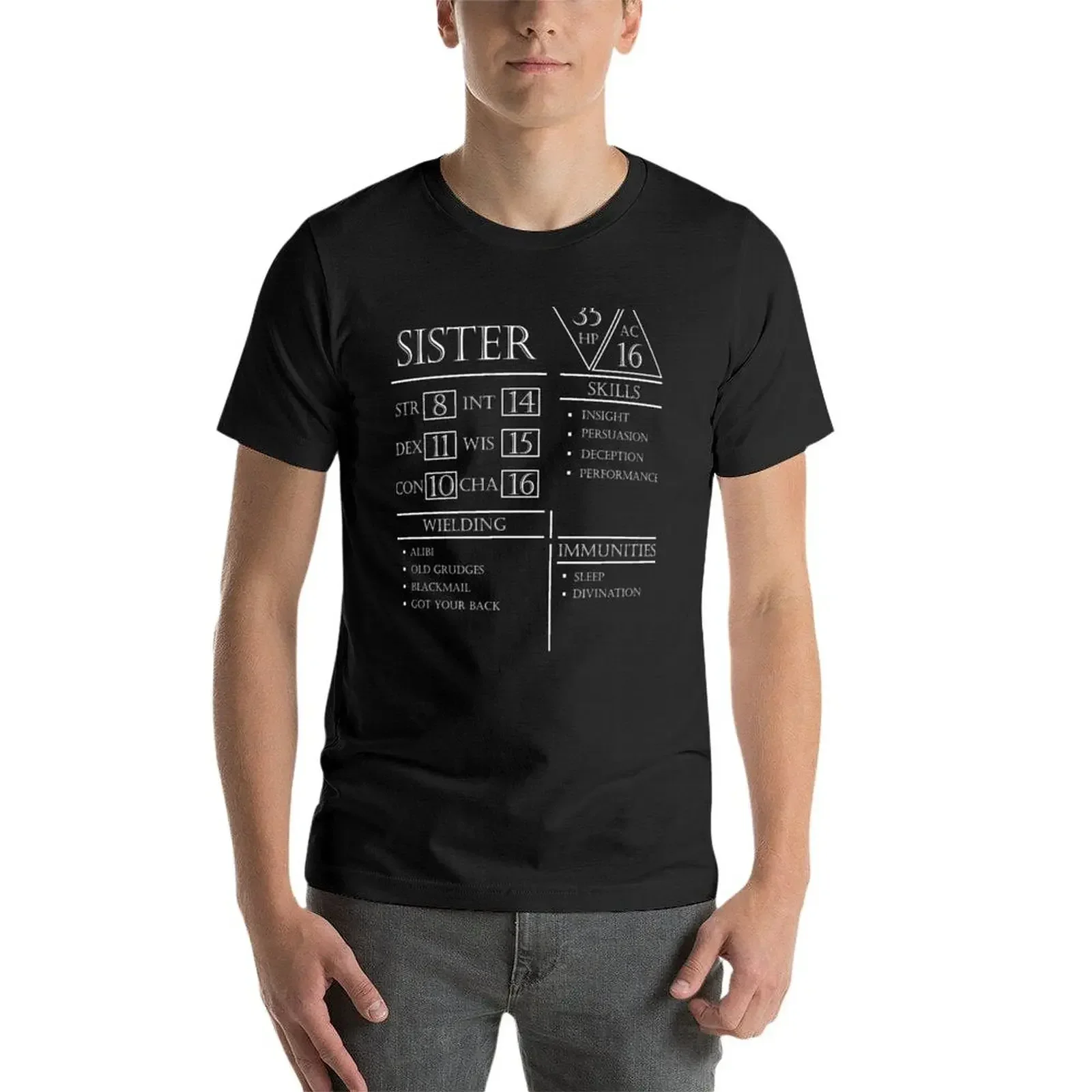Sister Stats - Sheet Character Белая футболка для мальчиков белые дешевые вещи летние топы