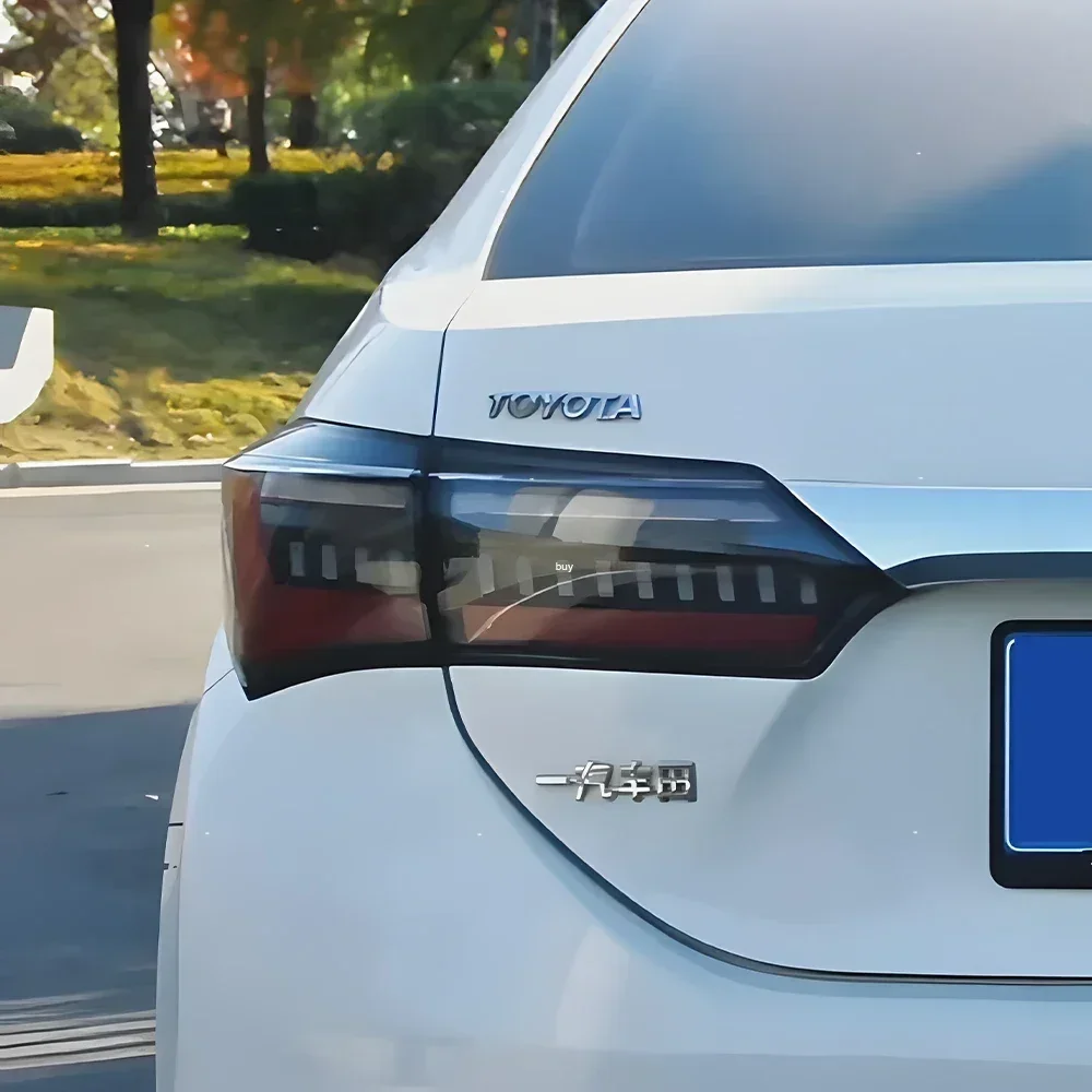 Фото Для Toyota Corolla 2014-2017 автоматические задние фонари, обновленный динамический мигающий сигнальный светильник, аксессуары, светодиодные автомобильные задние фонари в сборе №4
