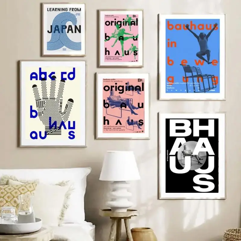 Абстрактный выставочный музей Bauhaus Картина на холсте современные скандинавские