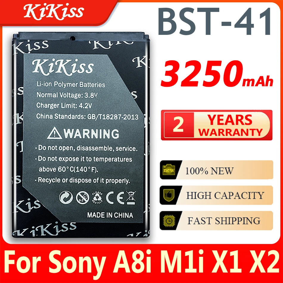 Аккумулятор KiKiss 3250 мАч для телефона Sony Ericsson Xperia PLAY R800 R800i Play Z1i A8i M1i X1 X2 X2i X10 X10i BST41