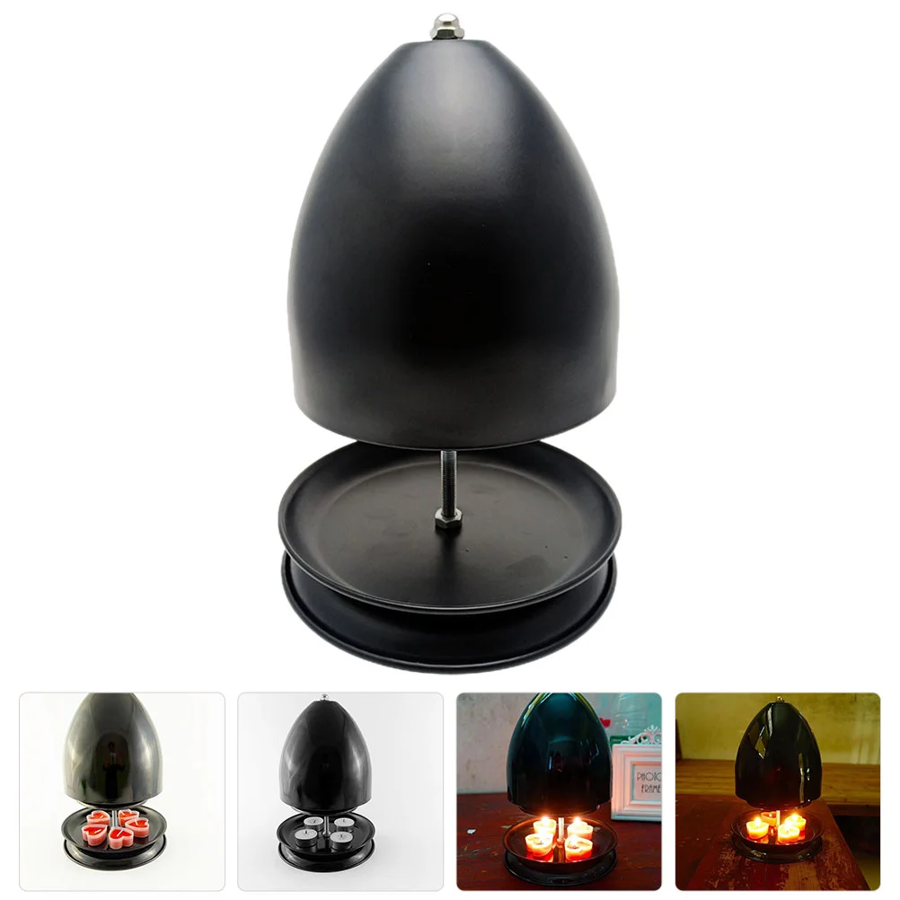 

Heater Tea Light Tealight Oven Room Stove Fireplace Holder Candlesticks Pot Homemade Heating Black Cooker Decorative Camping