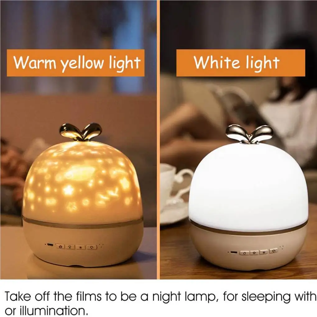 

Star Projector Night Light USB Rechargeable Decoration Lamp Atmospheres Gift Supply for Home Bedroom Living Room