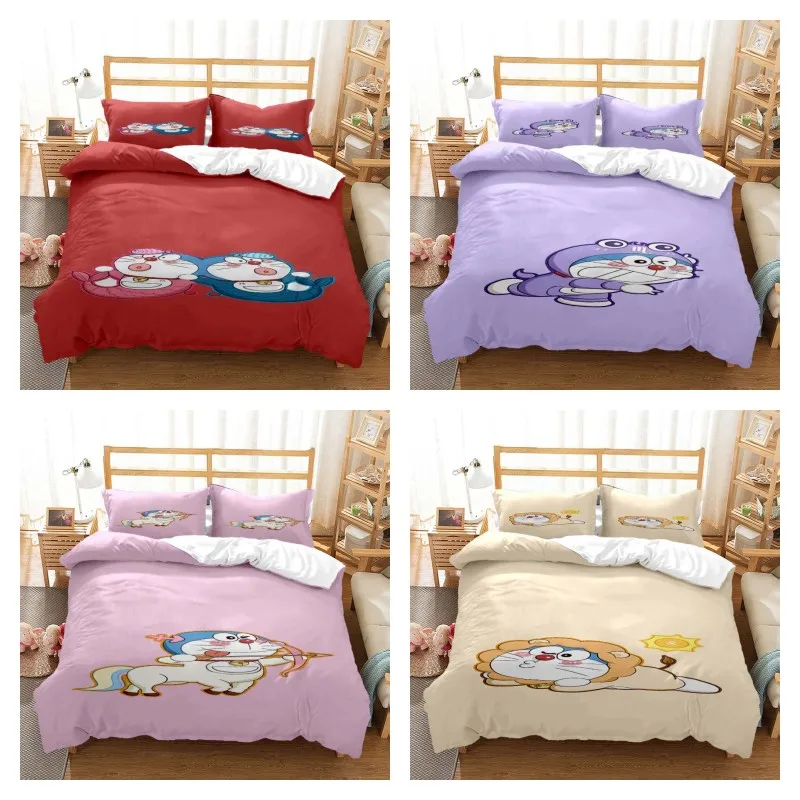 

Blue Cat Digital Printing Polyester Bedding Set for Girls and Boys Bedding Set for Teenagers Bedding Set Gift
