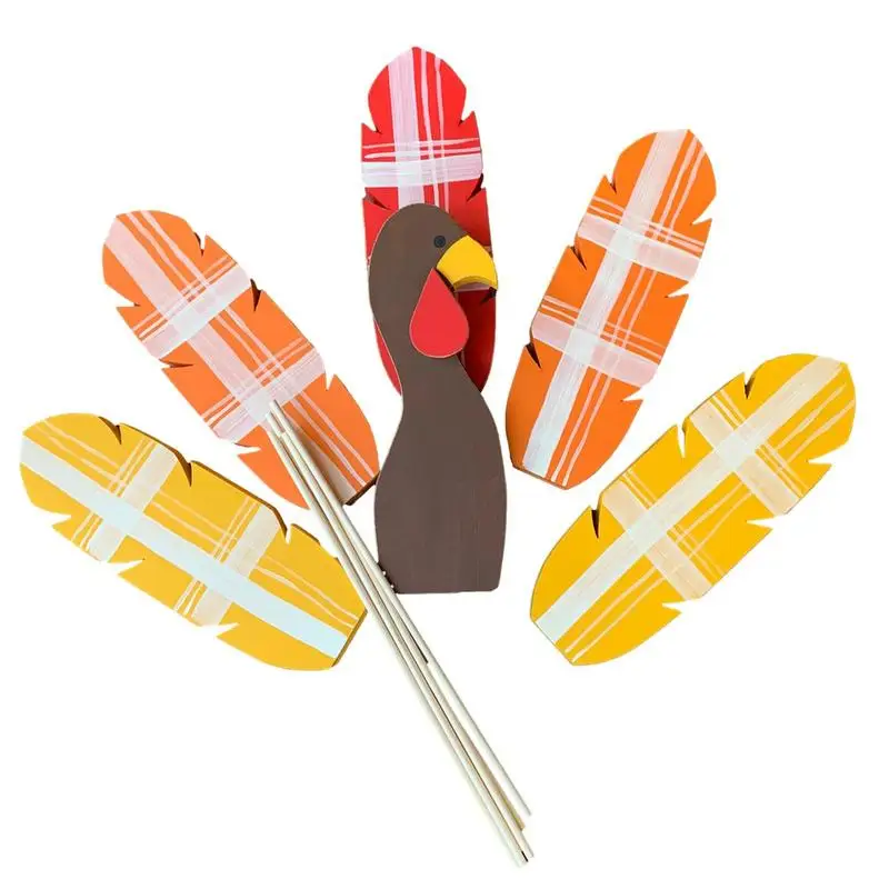 

Thanksgiving Turkey Planter Decor Turkey Wood Garden Decor Turkey Garden Decoration Insert Thanksgiving Turkey Decor For