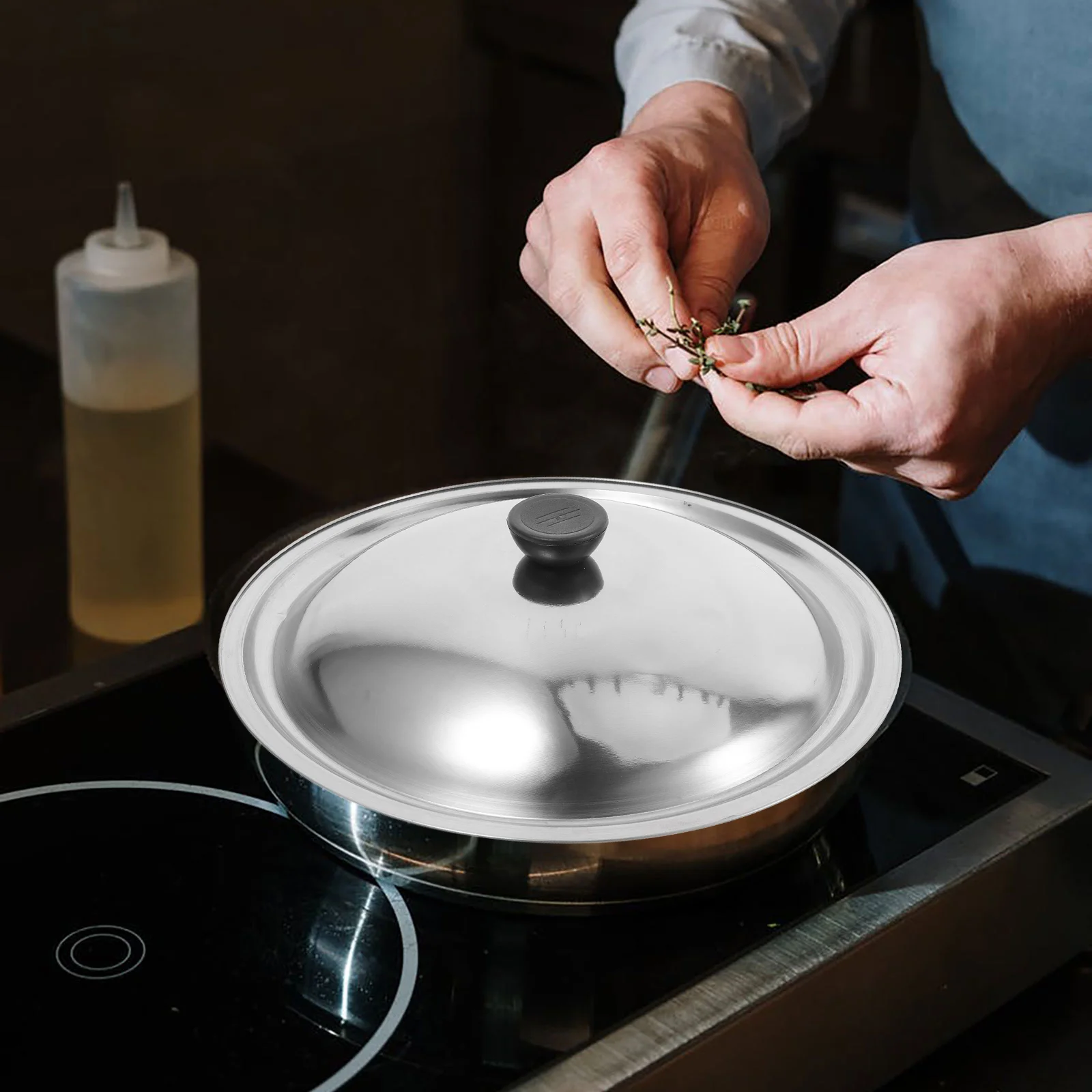 Сменная крышка кастрюли универсальная сковорода из нержавеющей стали вок