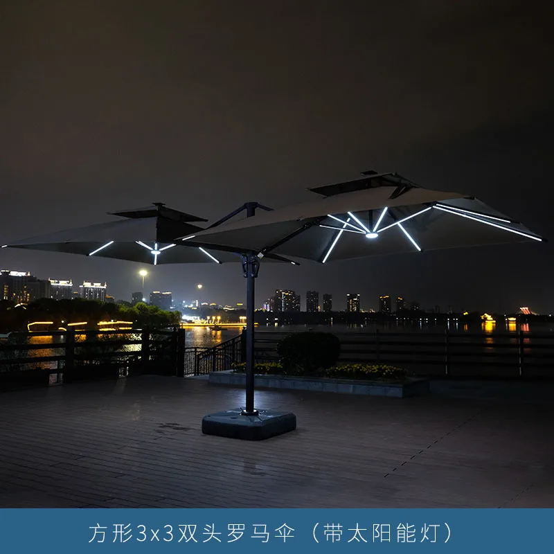 

Outdoor sunshade umbrella courtyard scenic beach sun umbrella outdoor Roman umbrella villa garden stall double-headed umbrella