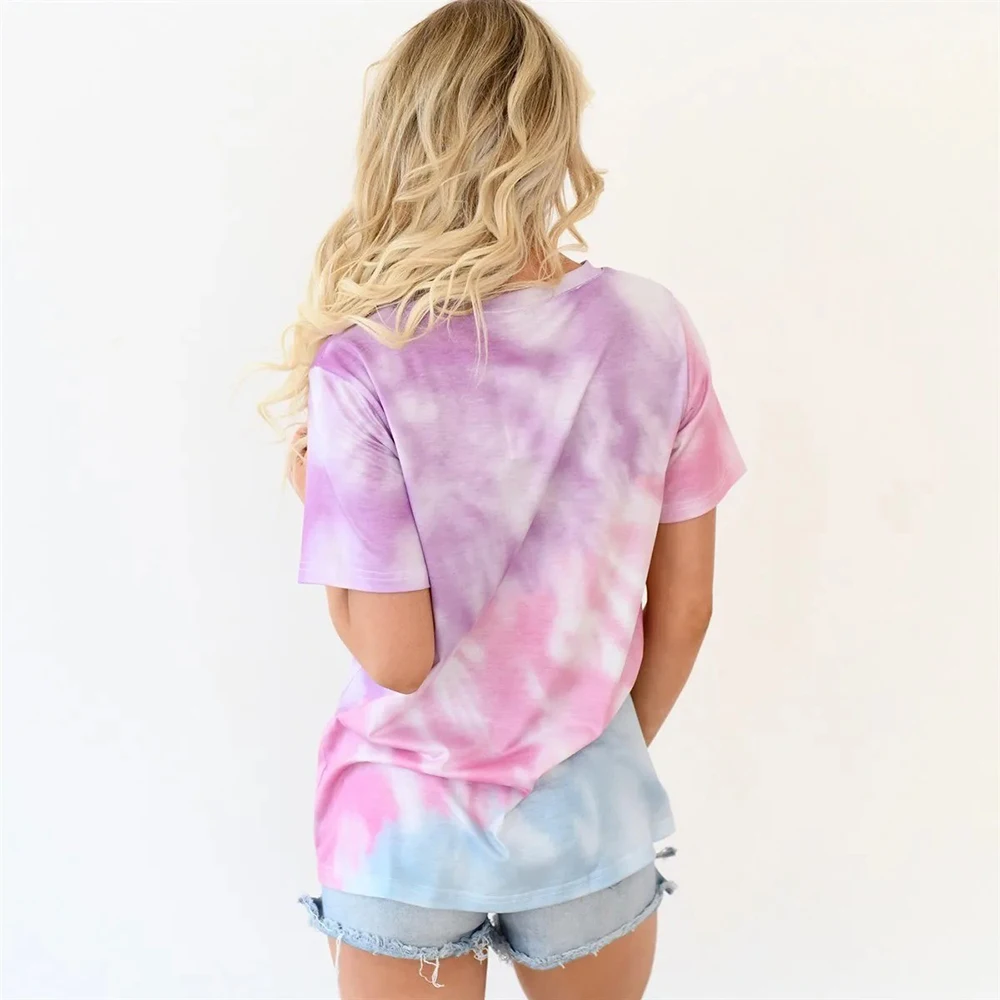 Женская Летняя Модная Футболка Mode Gesplitste С Принтом Повседневный Топ Короткими