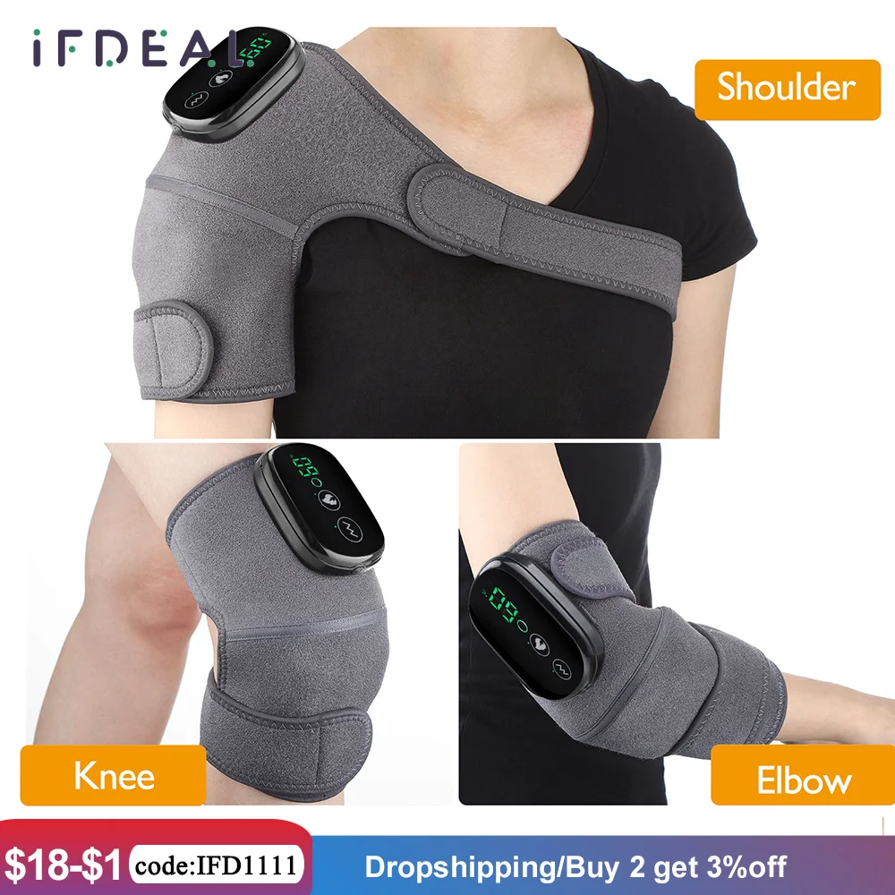 

Electric Heating Vibration Knee Massage Shoulder Brace Support Belt Therapy Arthritis Joint Injury Rehabilitation Pain Relief