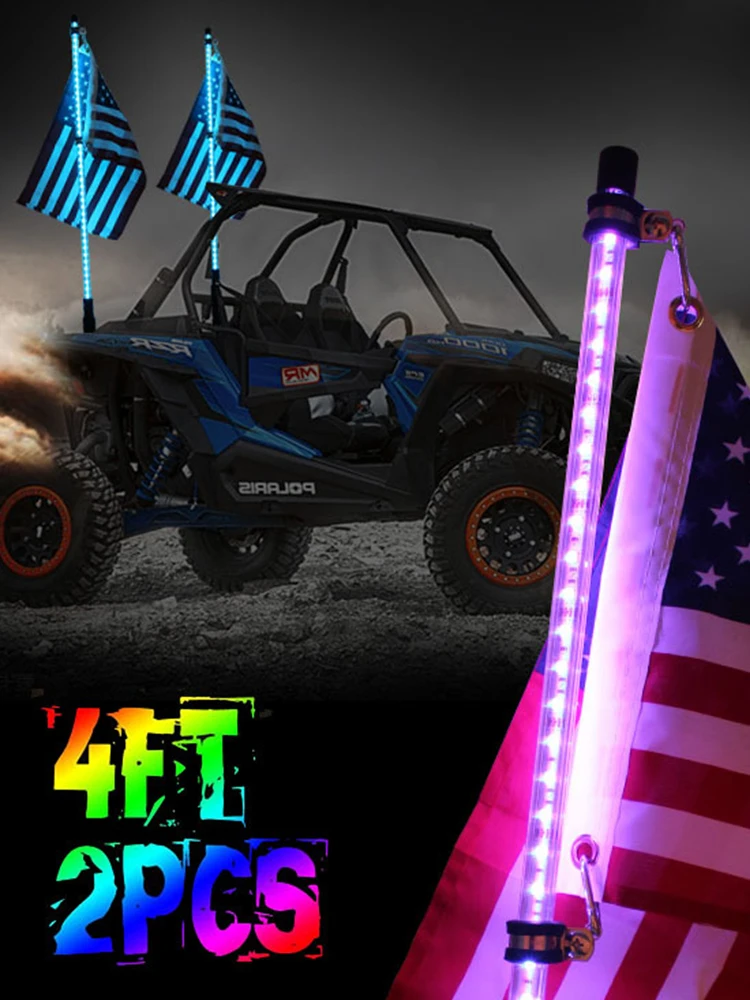 Фонари светодиодный кнут для UTV ATV с беспроводным дистанционным управлением