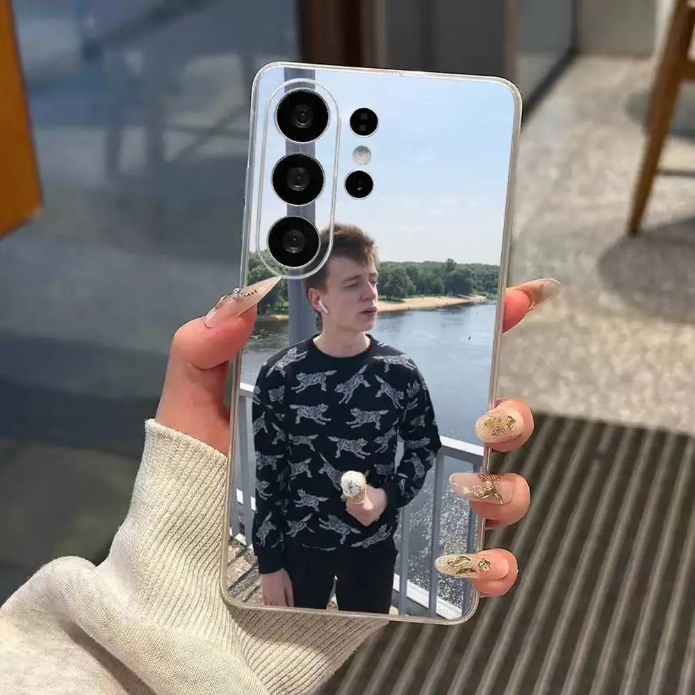Фото Чехол для телефона T-Trash Streamer M-Mellstroy из прозрачного мягкого силикона для Samsung S25 S24 S23 S22 S21 S20 Ultra Plus №2