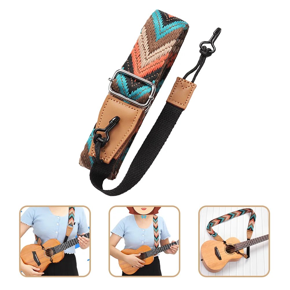 

Ukulele Shoulder Strap No Drill Belt Waist Guitar Double J Hook Adjustable Nylon Braid Accessories