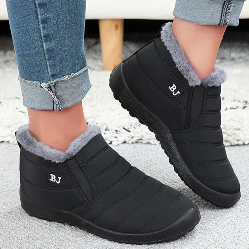 

Зимние ботинки, Мужская плюшевая обувь унисекс, зимняя обувь для мужчин, ботильоны на платформе, водонепроницаемая мужская обувь, рабочие б...