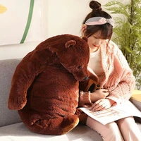 100cm big bear plush toy cute plush bear plus size anime figure doll plush kids toys soft birthday kawaii christmas gift 2022
