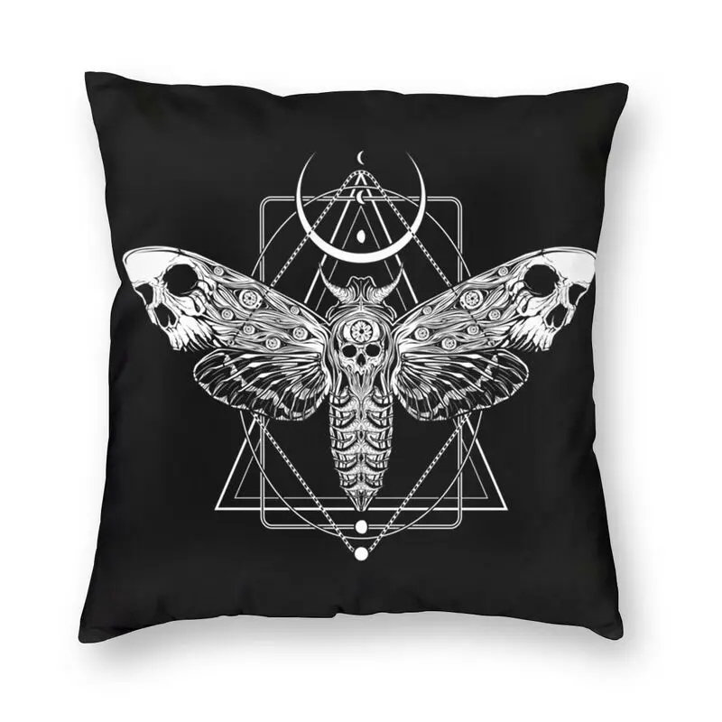 

Модная квадратная наволочка Surreal Death Moth, декоративная 3D двухсторонняя наволочка с рисунком в готическом стиле для дивана