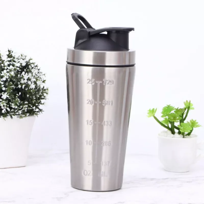 

New in Capacity Stainless Steel Cup Creative Portable Fitness Motion Water Bottle Milkshake Shake Cup Large Insulated Bottle