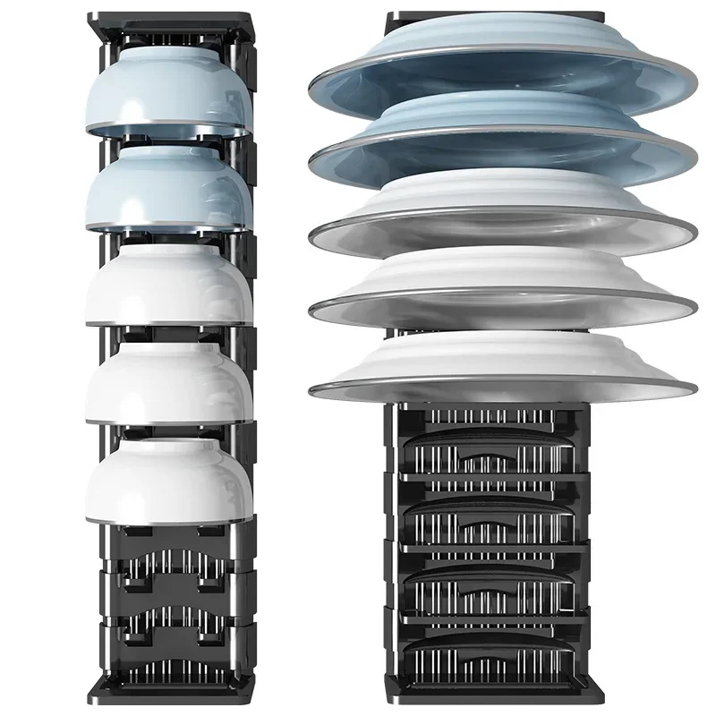 2024 подставка для сушки посуды кухонная регулируемая алюминиевая 2-уровневая