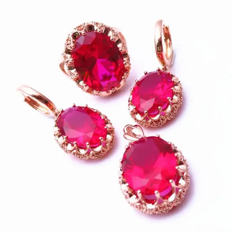 585 фиолетовое золото с покрытием из розового золота 14 карат инкрустированные