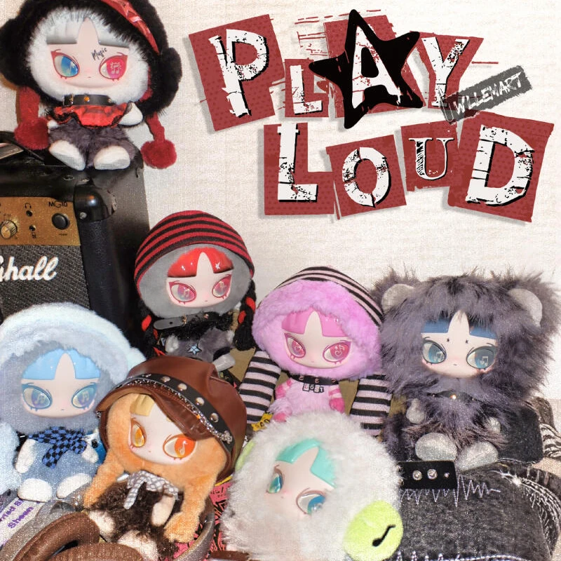 Фото Плюшевые игрушки-сюрпризы INN'S Play Loud Series: оригинальные коллекционные фигурки, милые куклы, аниме-персонажи, подарок на день рождения №2